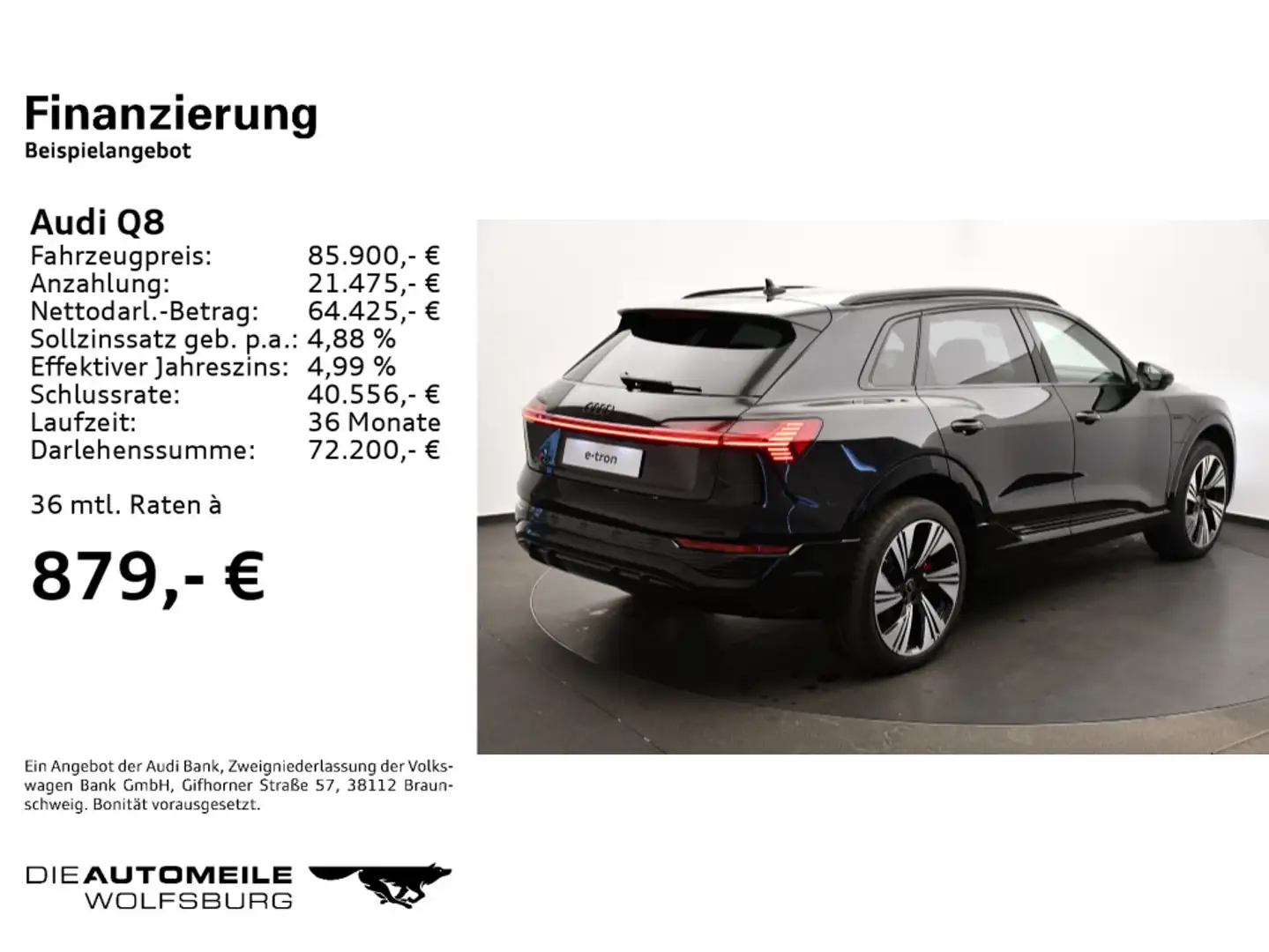 Audi Q8 e-tron Q8 55 e-tron quattro S line Noir - 2