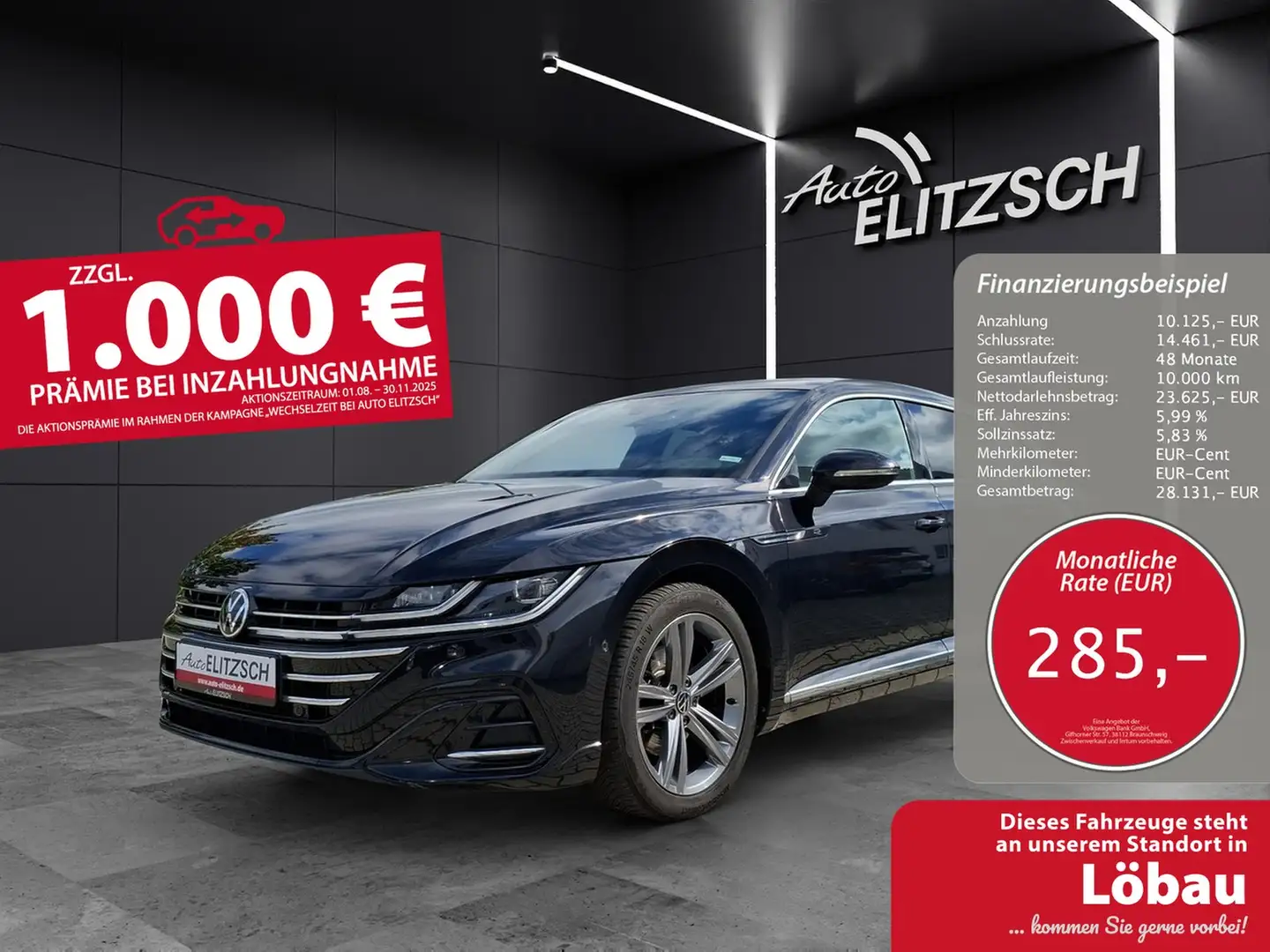 Volkswagen Arteon SB TSI R-Line DSG Matrix Navi Pano AID ACC RFK SH Schwarz - 1