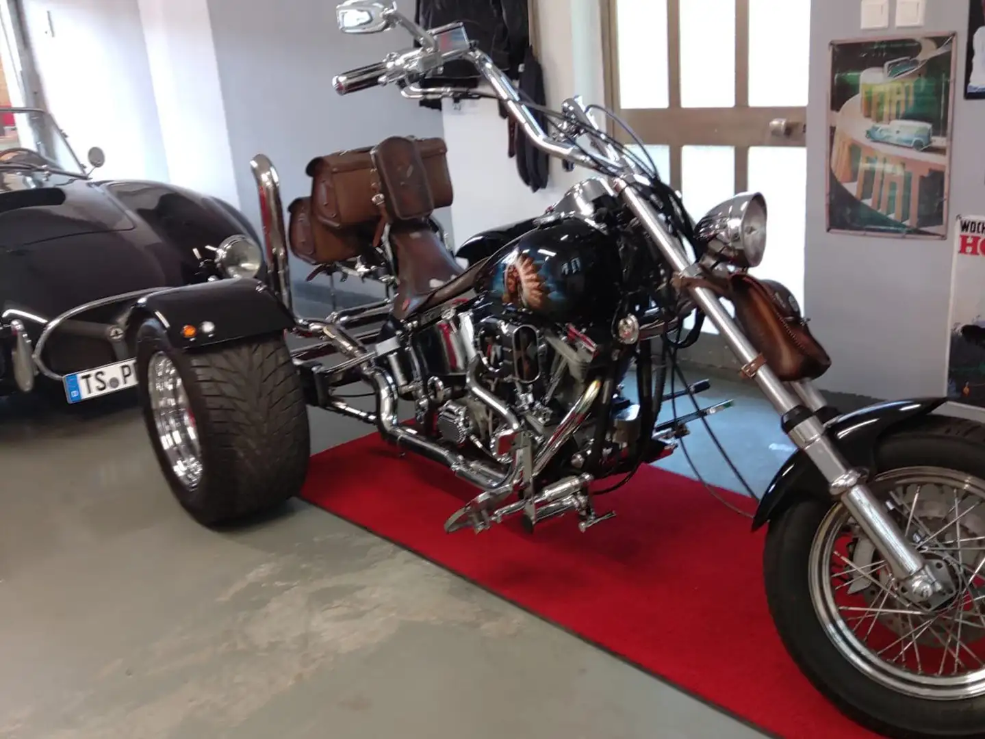 Harley-Davidson Trike Einzigartiger Chopper Negru - 1