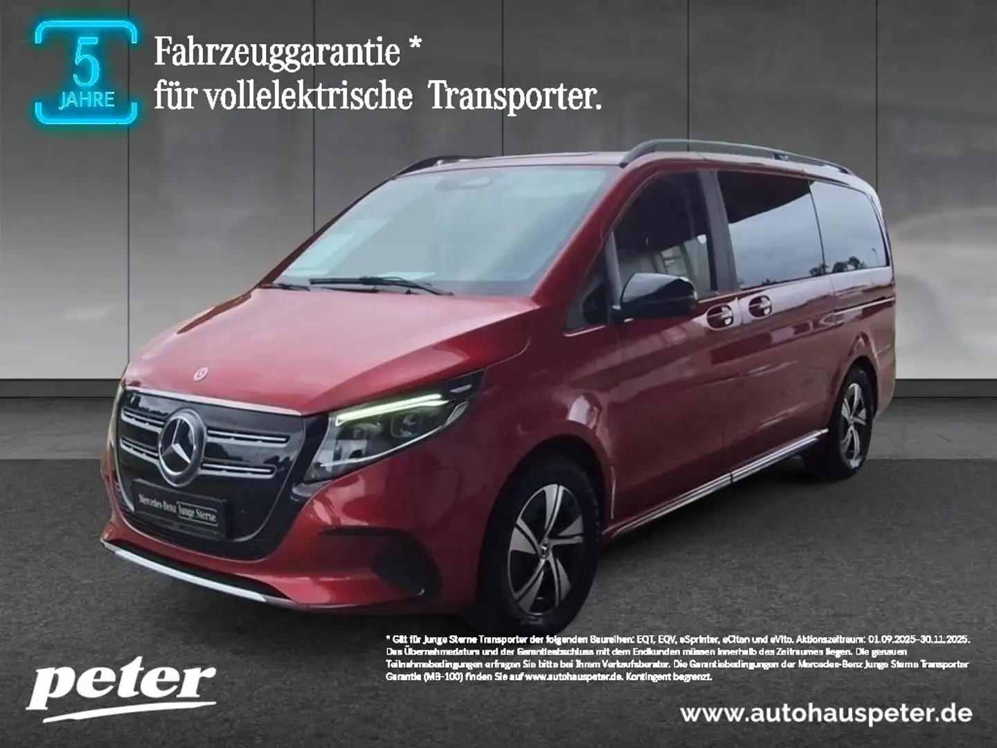 Mercedes-Benz EQV 300 Lang LED+DISTR+Sitze elektrisch Rood - 1