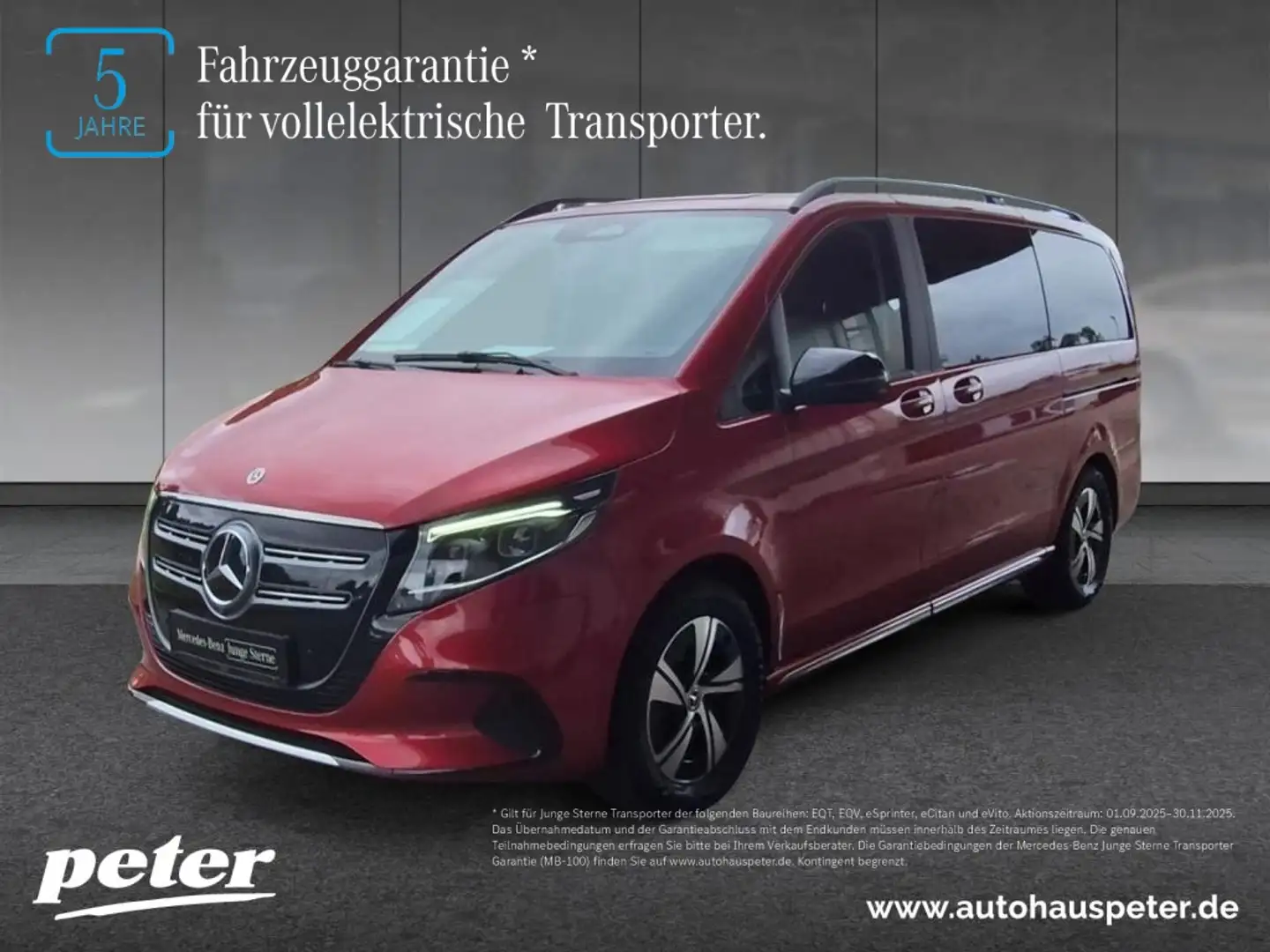 Mercedes-Benz EQV 300 Lang LED+DISTR+Sitze elektrisch Rood - 1