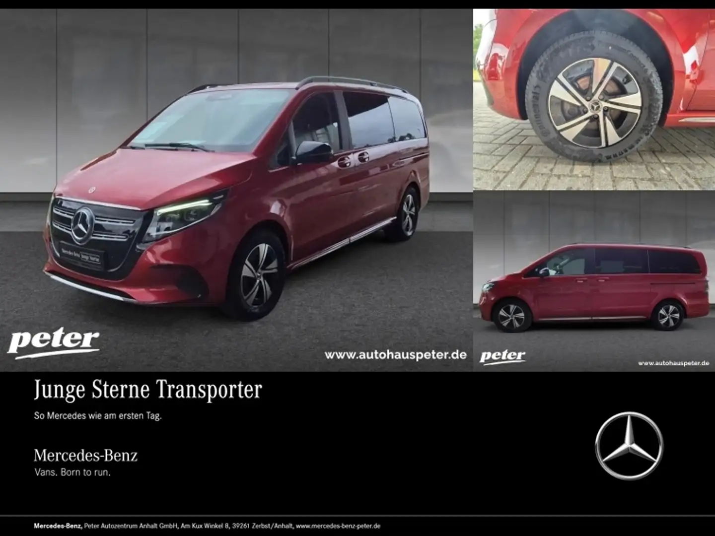 Mercedes-Benz EQV 300 Lang LED+DISTR+Sitze elektrisch Rood - 1