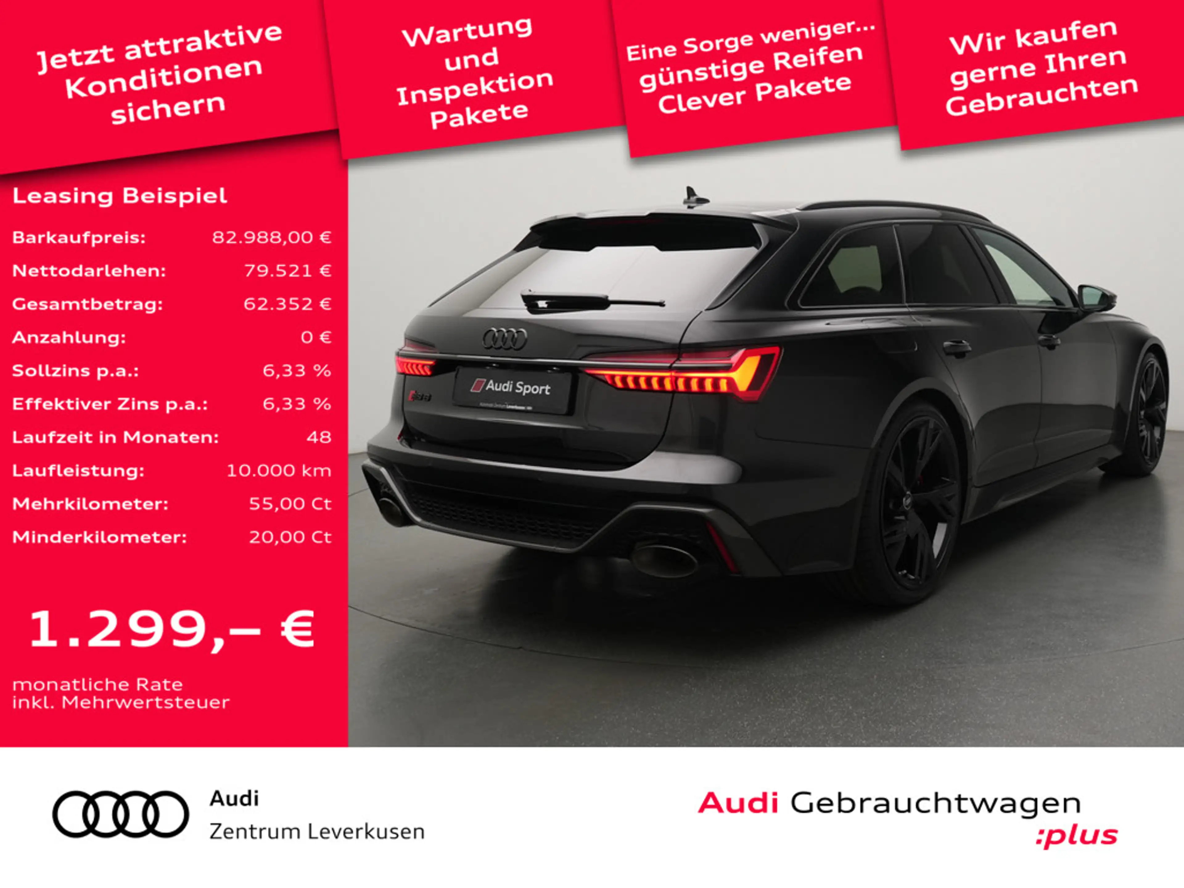 Audi RS6 Avant 305KMH LASER KERAMIK CARBON B&O RAU — photo 2
