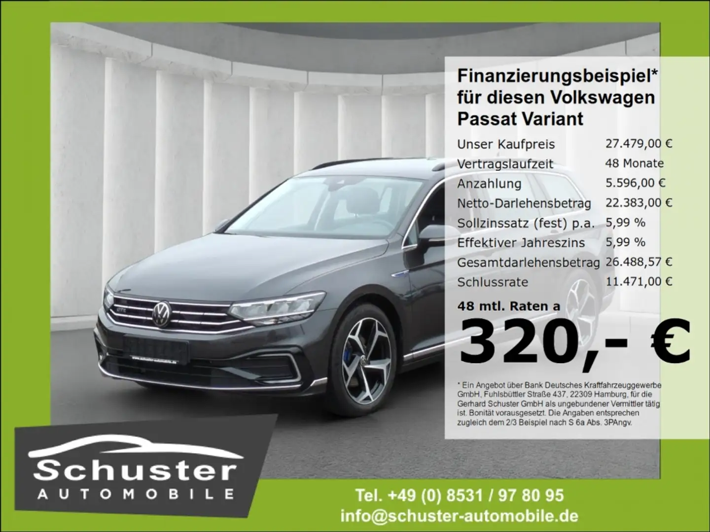 Volkswagen Passat Variant GTE Hybrid*LED ACC R-Kam Navi 18* Grau - 1