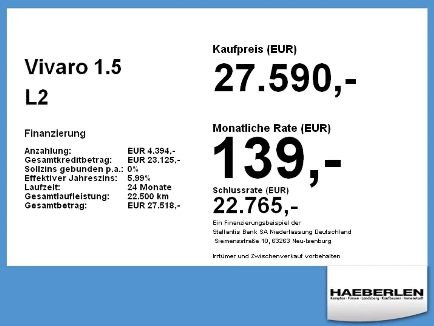 Opel Vivaro 1.5 L2 *Navi*Kamera*Sitzheizung* Weiß - 1