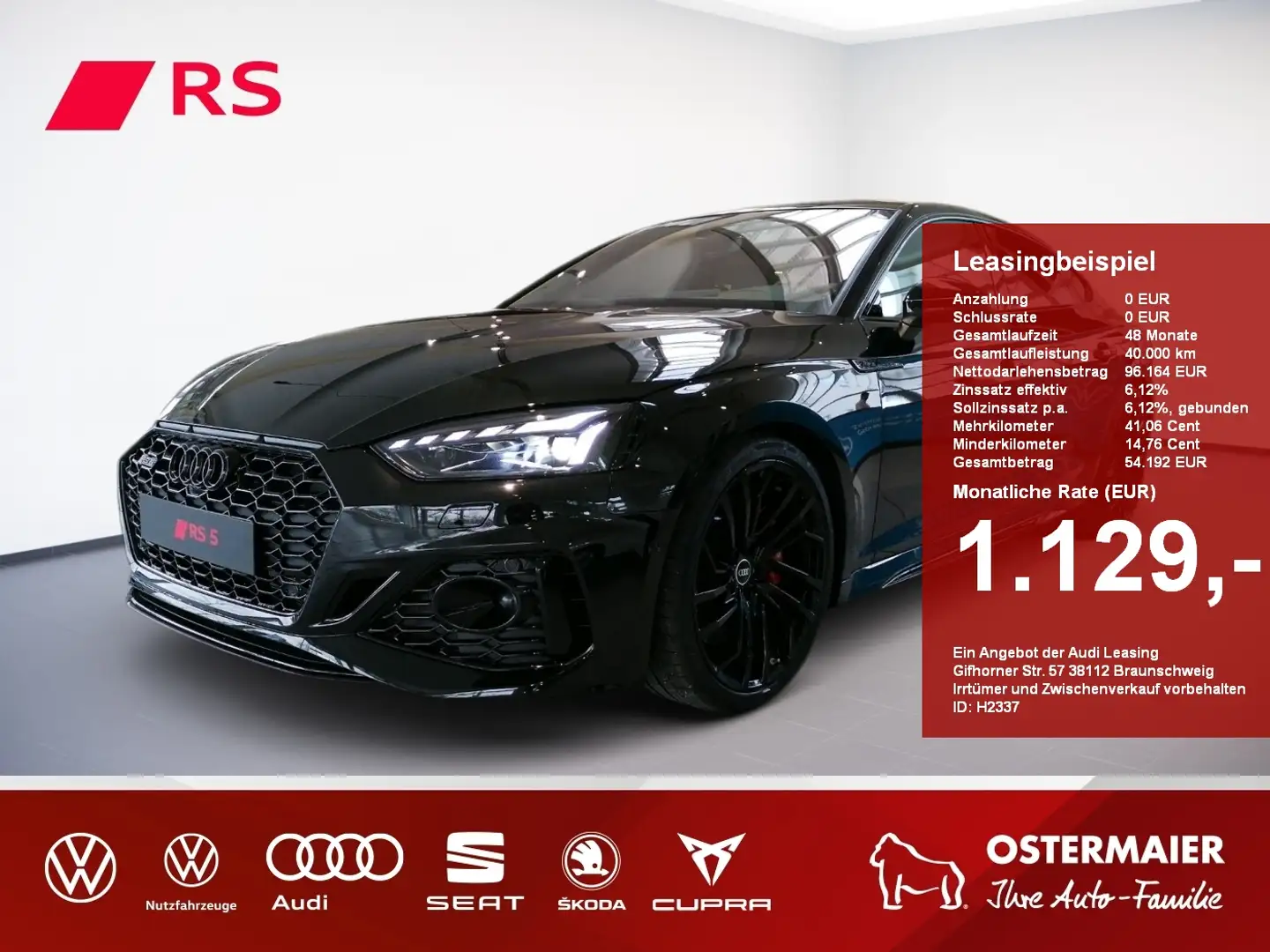 Audi RS5 Sportback 450PS QUATTRO RS-ESSENTIALS.PANO.ACC.LED Negru - 1