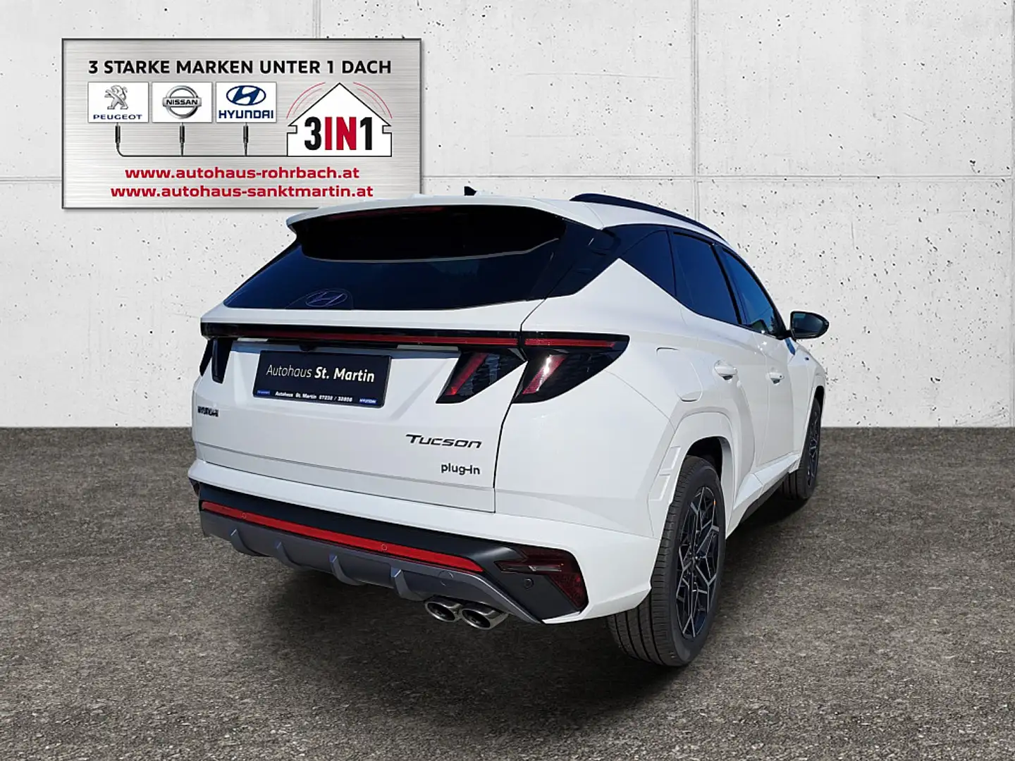 Hyundai TUCSON Tucson 1,6 T-GDI Plug-In Hybrid 4WD N-Line Aut. Weiß - 2