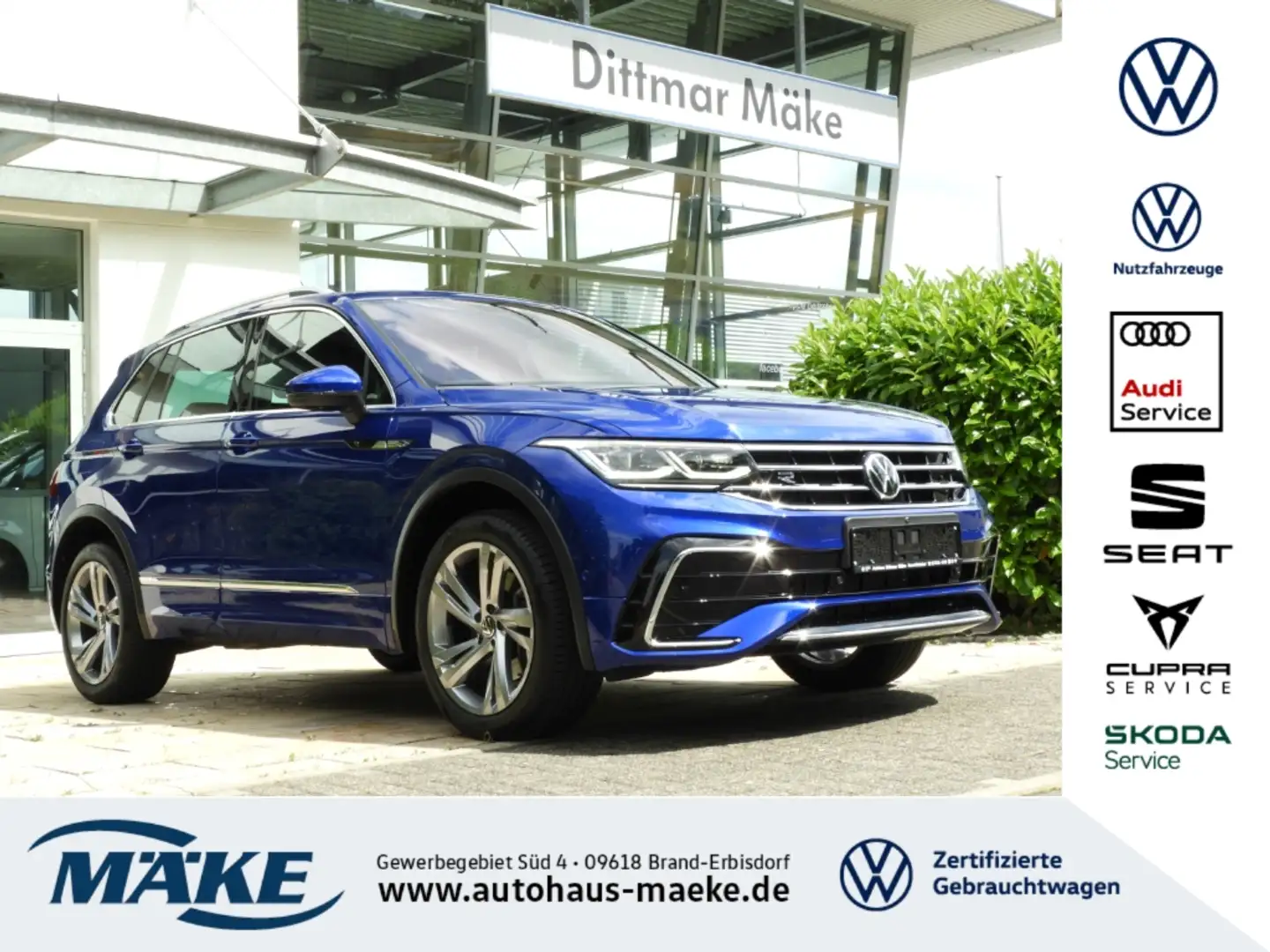 Volkswagen Tiguan R-Line 2.0 TDI DSG 4motion AHV NAV IQ.L 19'' RFK Blau - 1