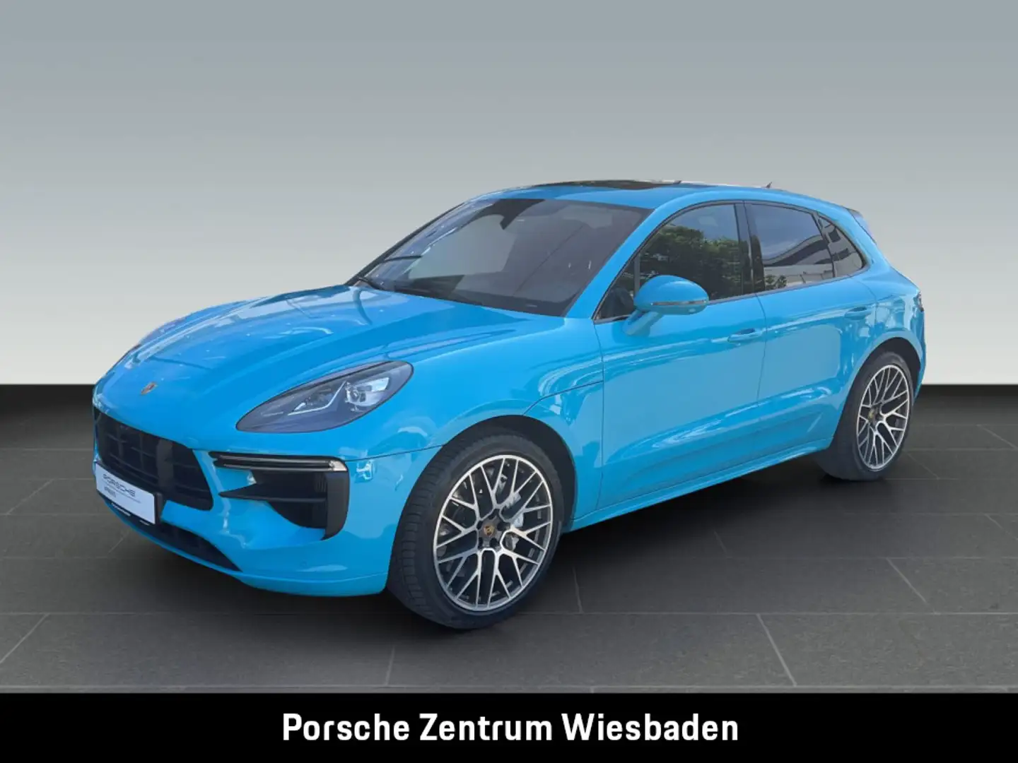 Porsche Macan Turbo Bleu - 1