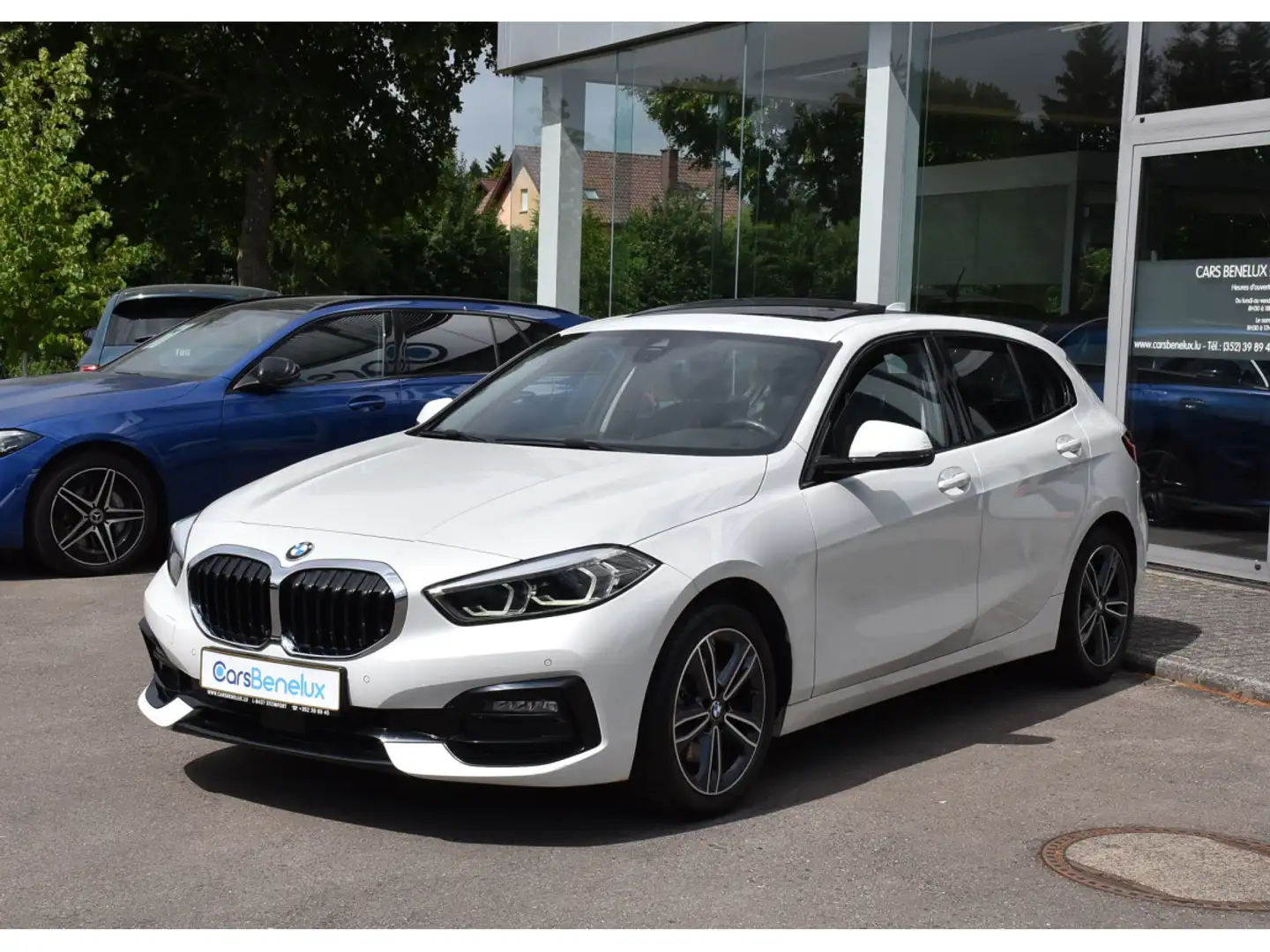 BMW 118 i Sport Line TO CUIR GPS LED LANE 1° MAIN Blanc - 2