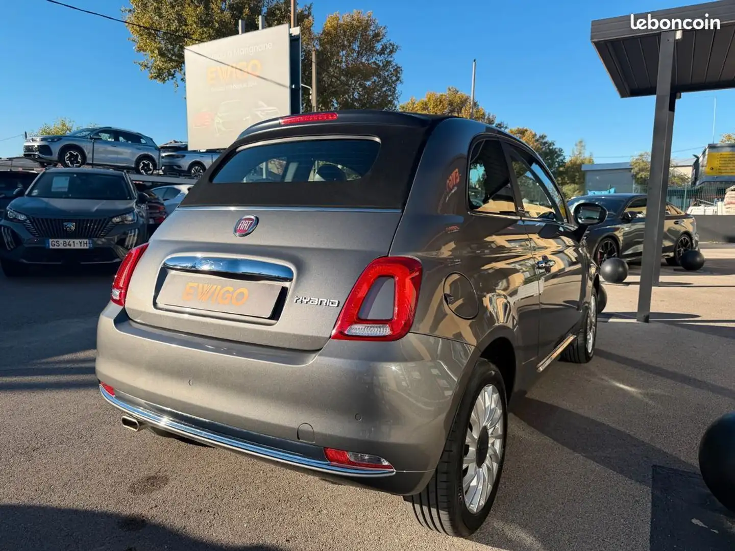 Fiat 500C 1.0 70ch bsg s-s dolcevita 1ere main garantie 12 mois Gris - 2