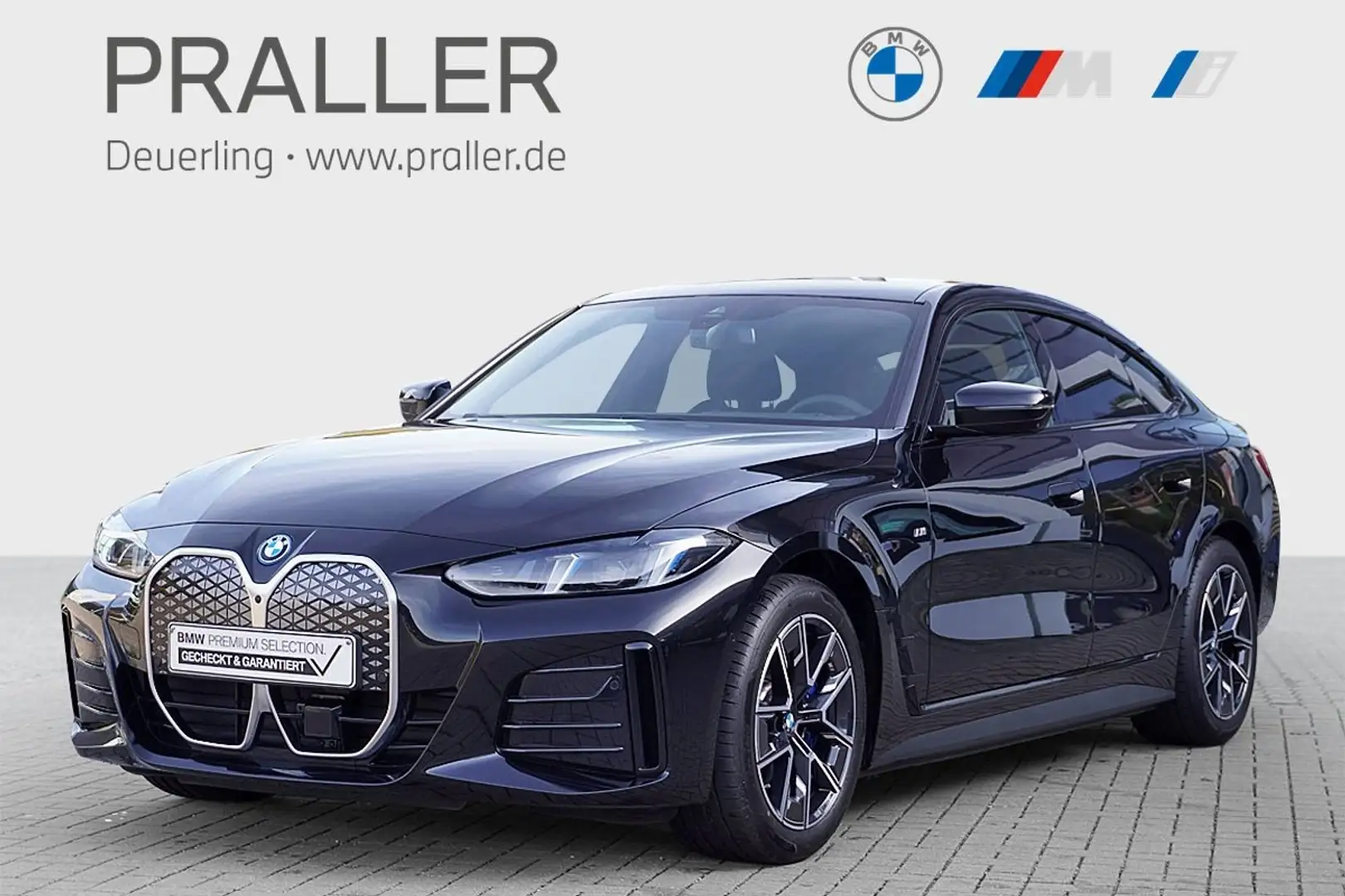 BMW i4 eDrive40 Gran Coupé M Sport AHK HeadUp ACC 360Kame Schwarz - 1