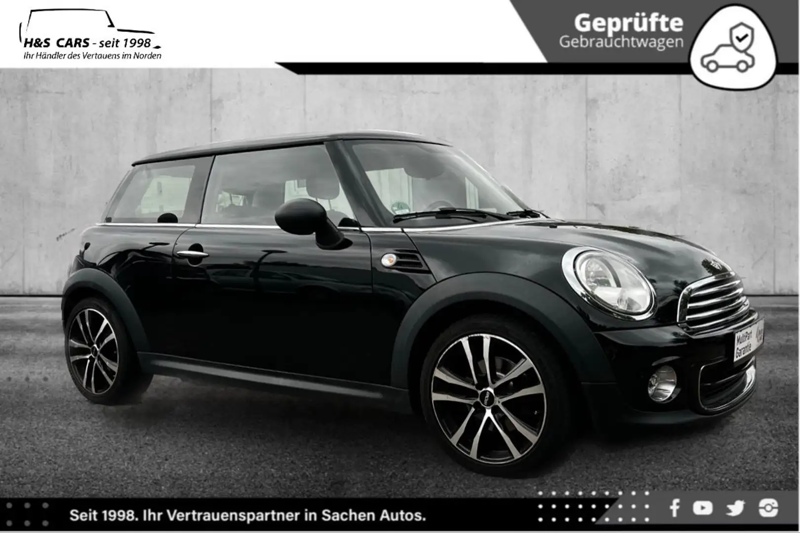 MINI One 2.H CHROME-LINE LÜCKENLOS SERVGPF TÜV NEU Schwarz - 1