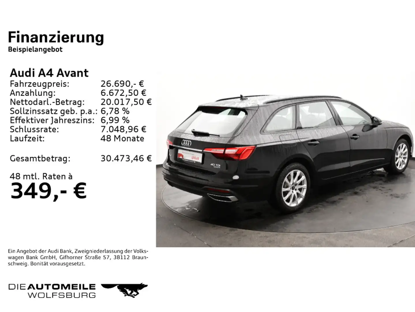 Audi A4 40 TDI S-tronic quattro Tempo/Einparkhi Noir - 2