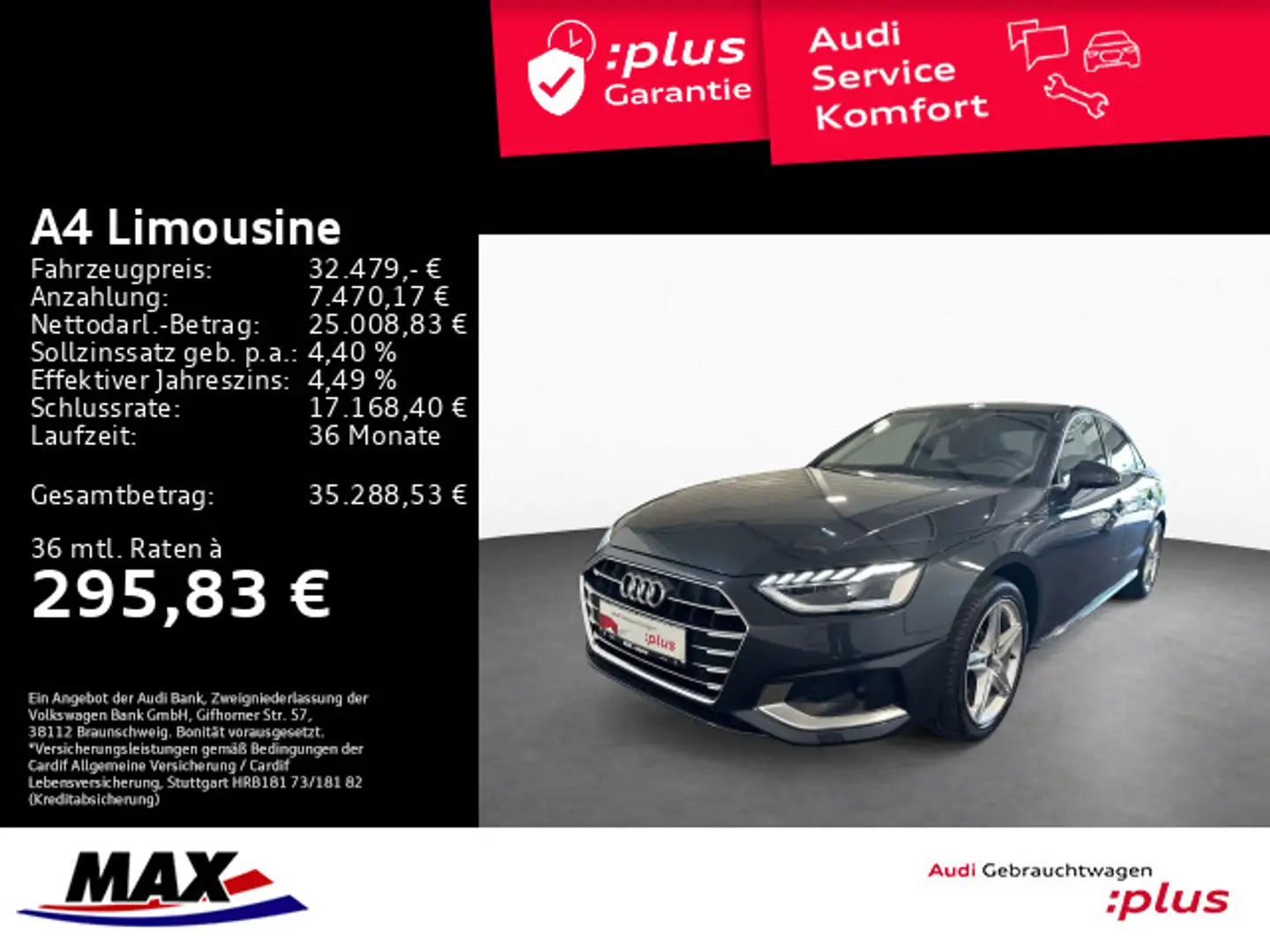 Audi A4 35 TDI ADVANCED +MATRIX-LED+KAMERA+ Grau - 1