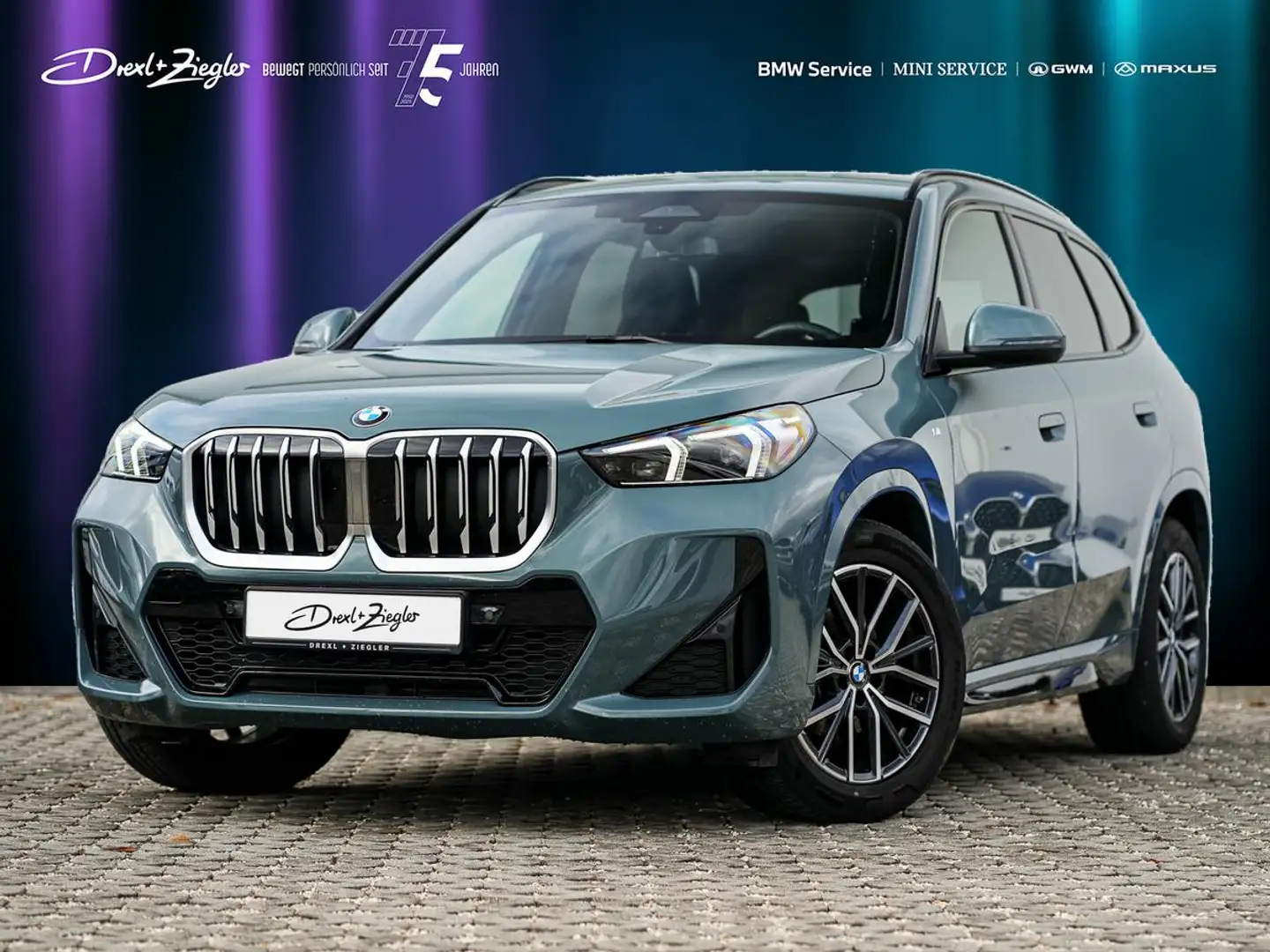 BMW X1 sDrive18d M-Sport AHK PANO AdLED KoZg ParkAss Grün - 1