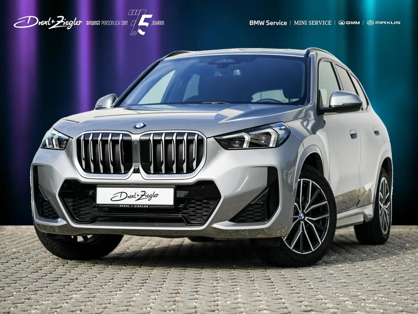BMW X1 sDrive20d M-Sport AHK PANO ACC HuD KoZg 360° Silber - 1