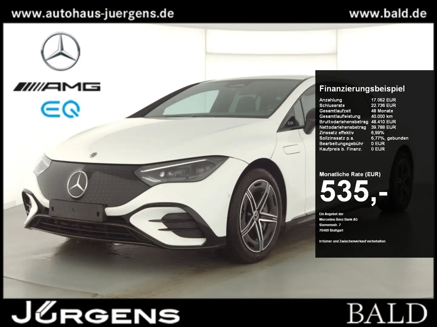 Mercedes-Benz EQE 350 AMG-Sport/DIGITAL/Night/Burm3D/Sitzklima Bílá - 1