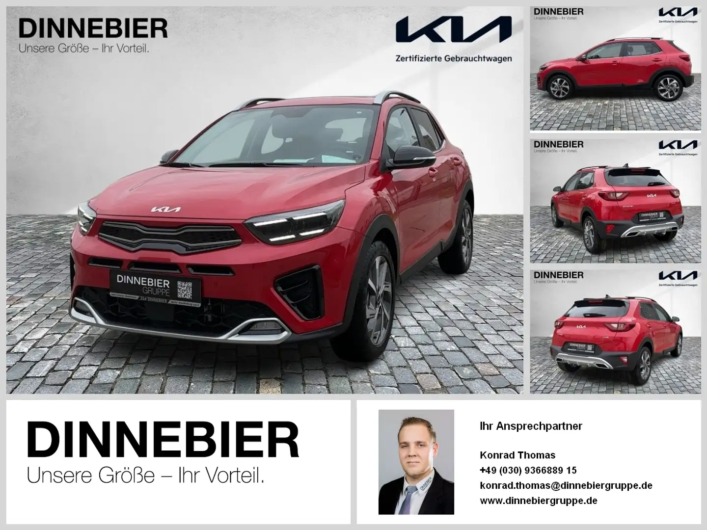 Kia Stonic GT-Line Glasdach+LED+Kamera+Navi+SHZ Rouge - 1