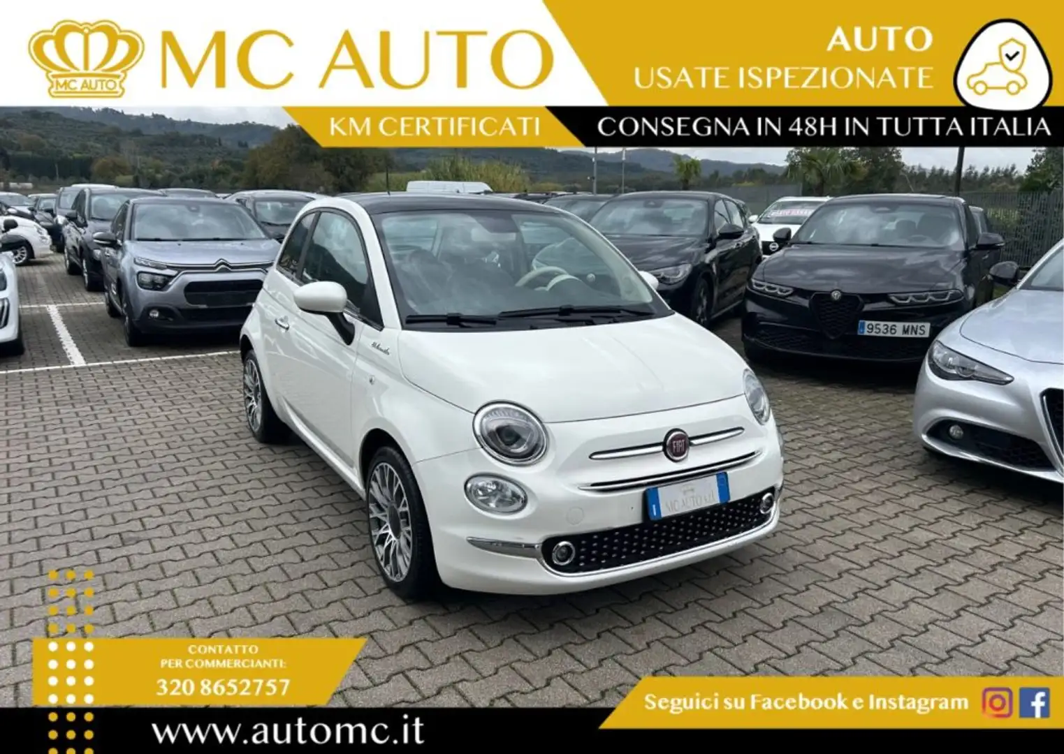Fiat 500 1.0 Hybrid Dolcevita PROMO FINANZIAMENTO Weiß - 1