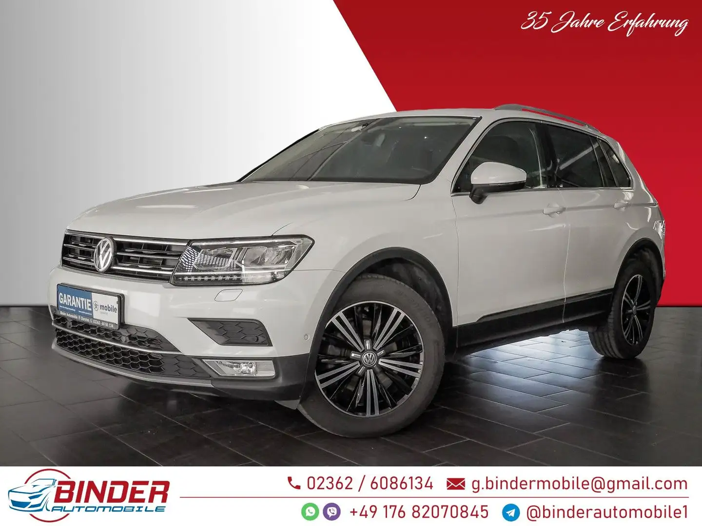 Volkswagen Tiguan Highline 4x4*UNFALLFREI*GARANTIE*AHK*TOP* Weiß - 1