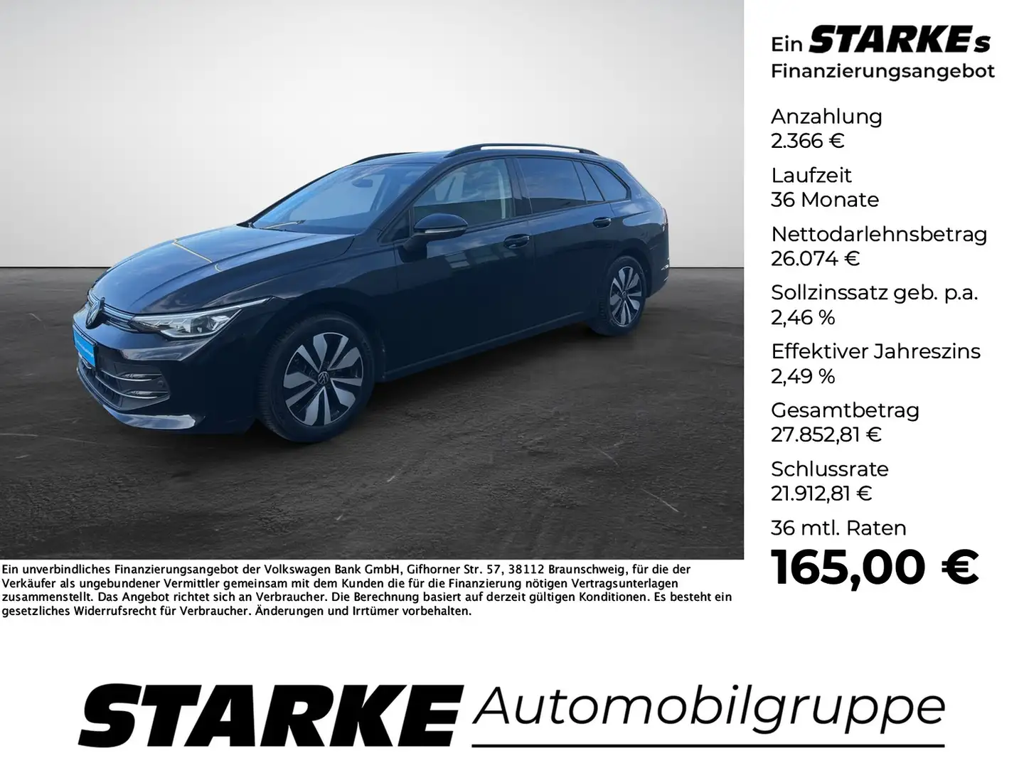 Volkswagen Golf Variant 1.5 eTSI DSG Goal Schwarz - 1