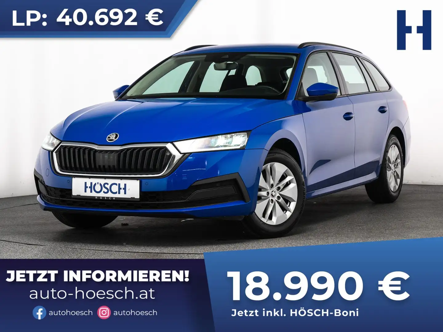 Skoda Octavia Combi Ambition TDI Aut. AHK KAMERA COLUMBUS ++ Blau - 1
