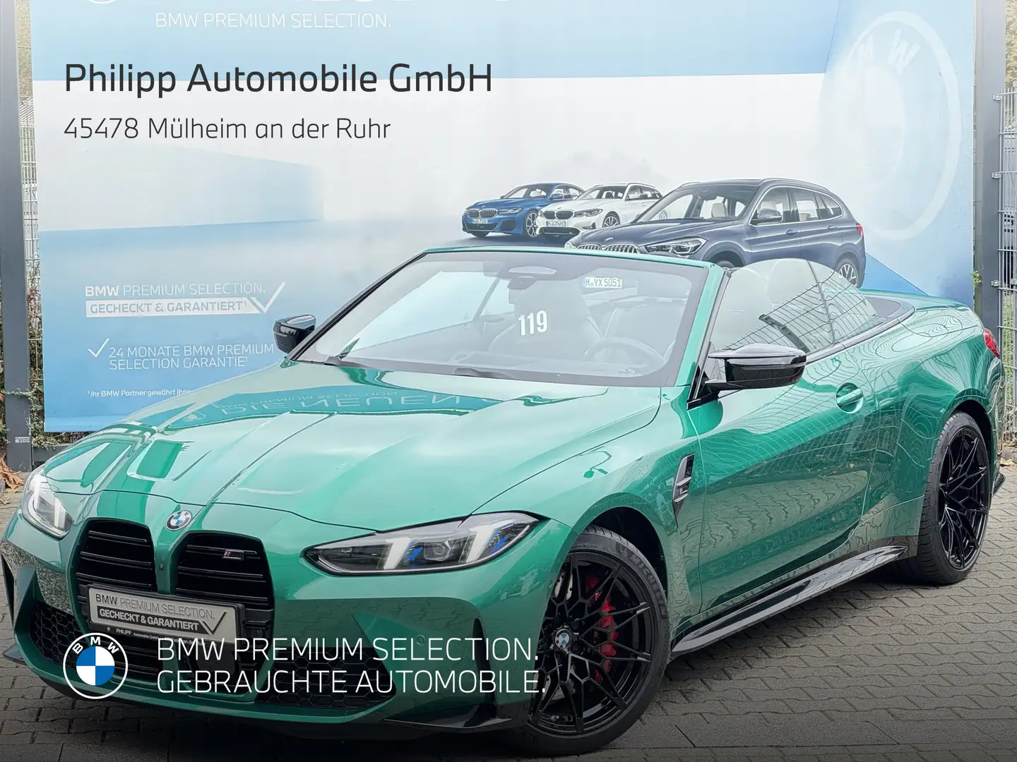 BMW M4 Competition Cabrio xDrive h&k Ad-LED FACELIFT Grün - 1