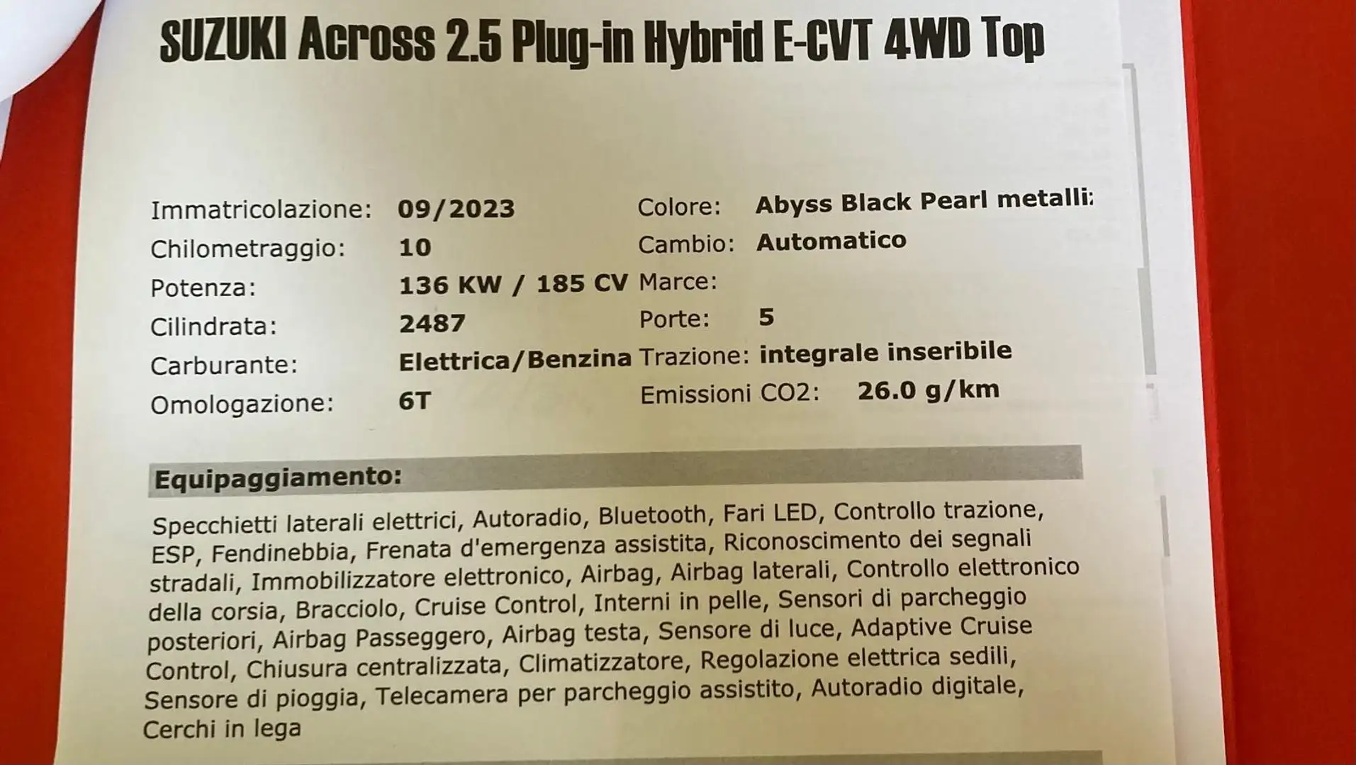 Suzuki Across Across Across 2.5 phev Top 4wd e-cvt Nero - 2