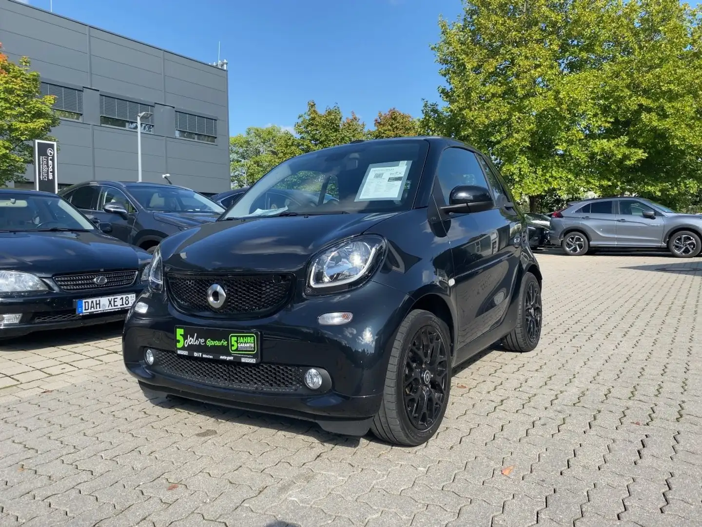 smart forTwo cabrio 0.9 Turbo prime *Automatik, Klima* Zwart - 1