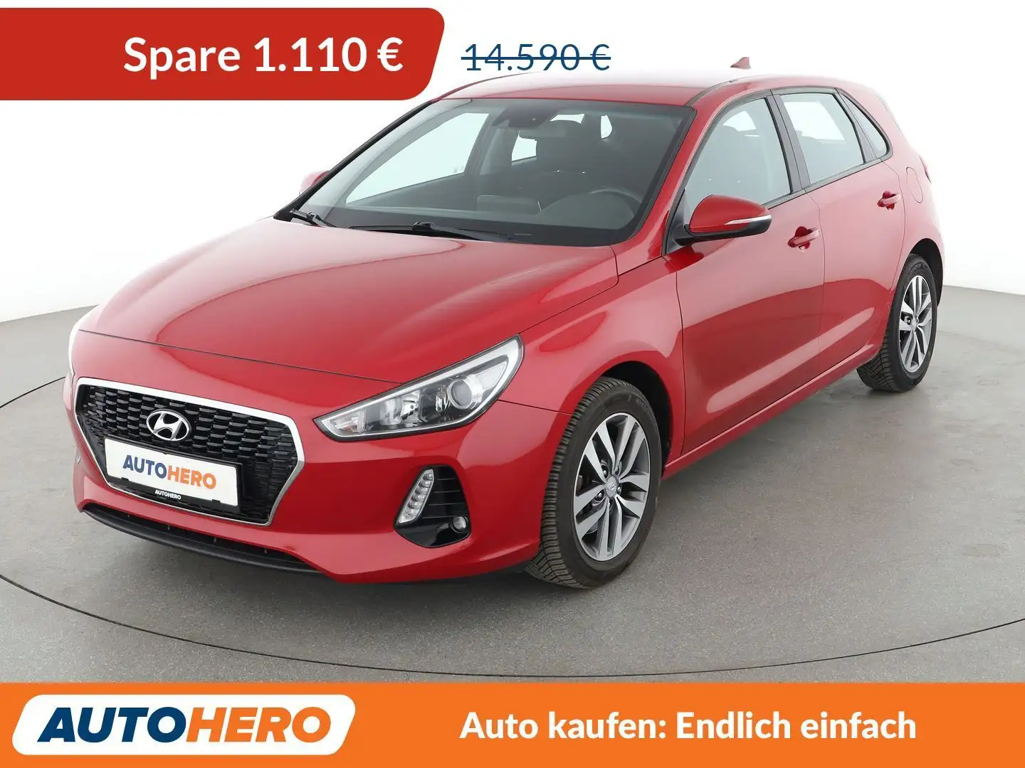Hyundai i30 1.4 TGDI Trend Aut.*NAVI*CAM*PDC*SPUR*KLIMA* Rot - 1