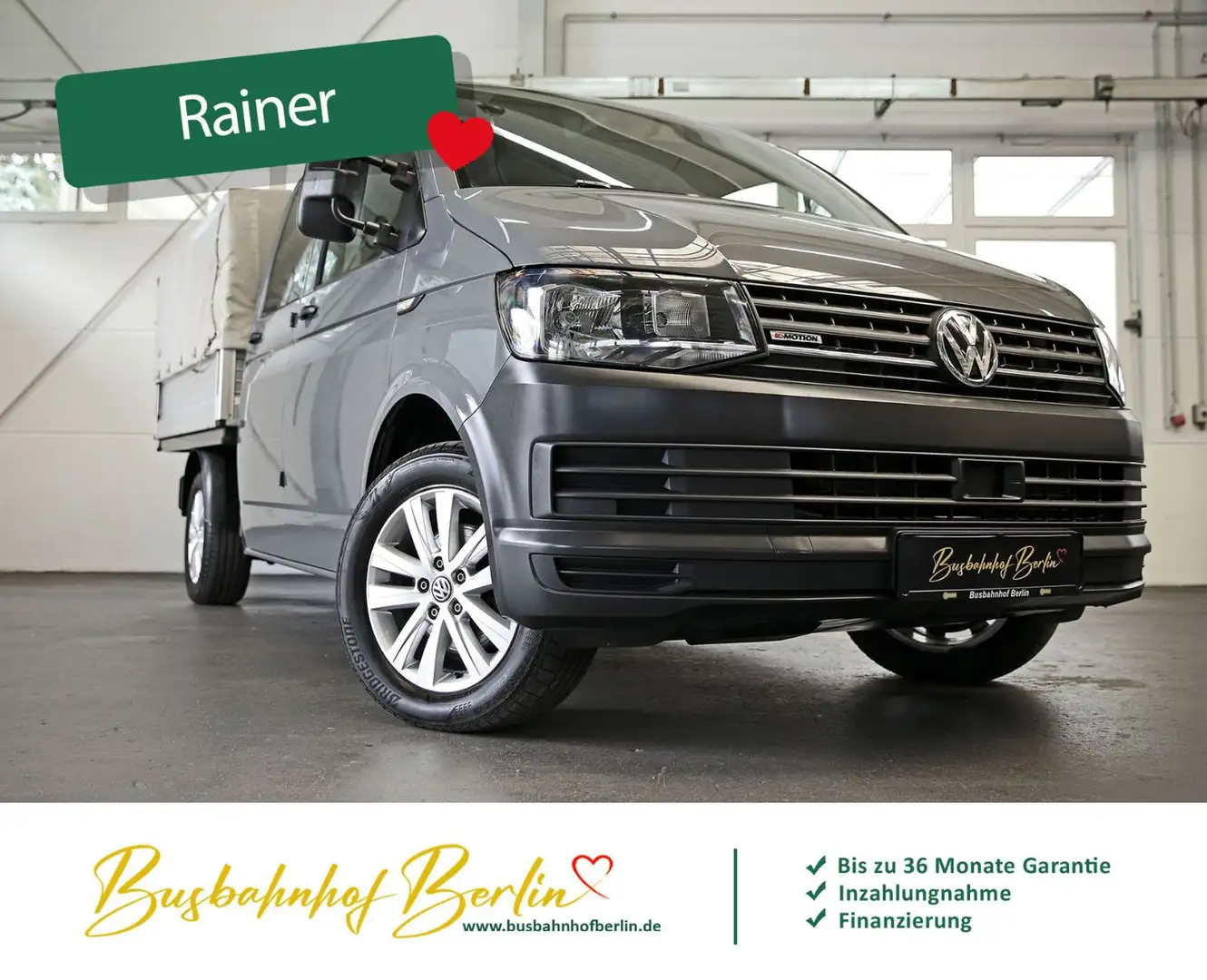 Volkswagen T6 Transporter T6 Transp.Pritsche Doppelkabine lang DSG 4Motion Gris - 2