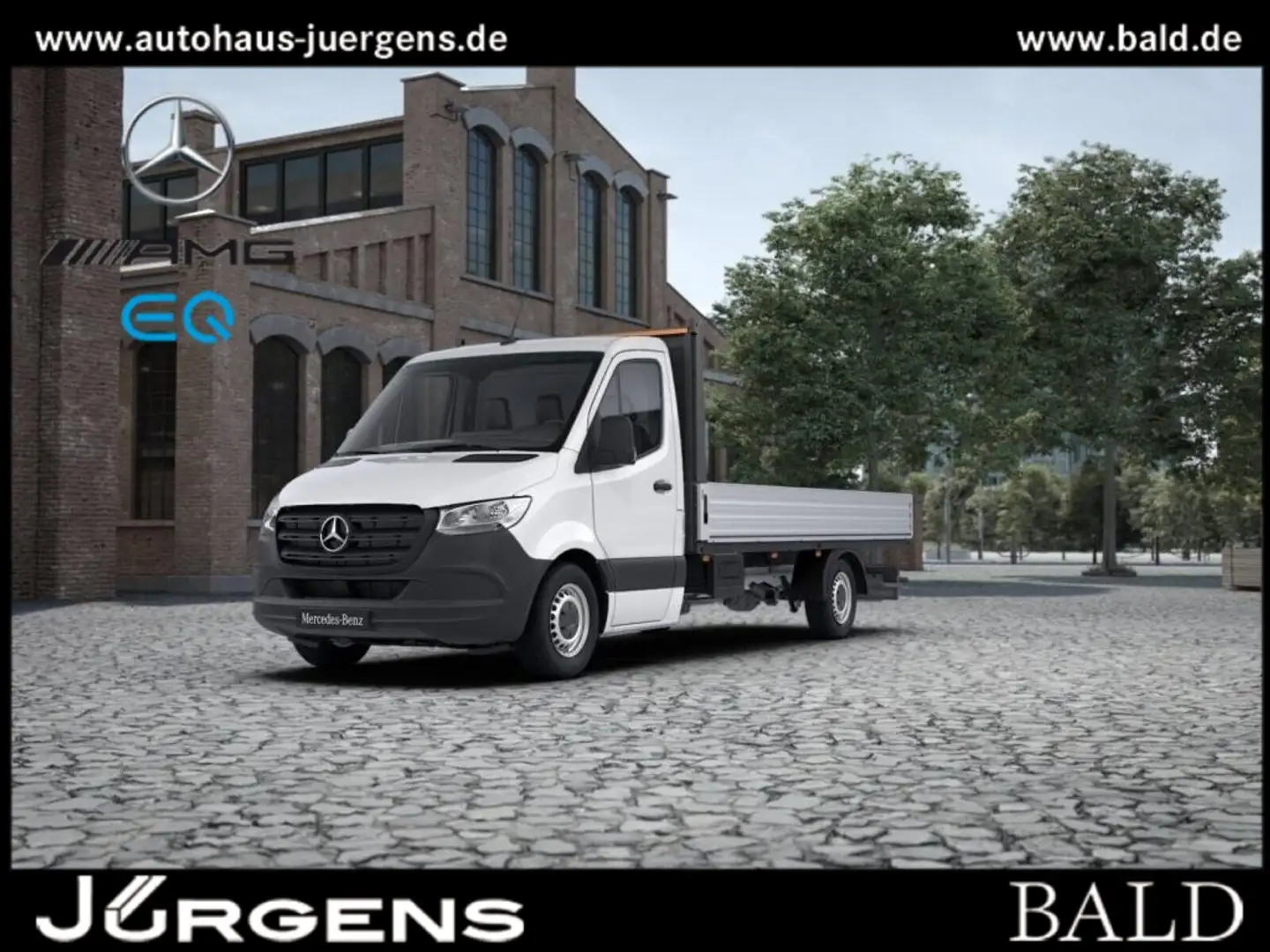 Mercedes-Benz Sprinter 317 PRITSCHE+MAXI+L3+MBUX-NAVI+AHK3,5T Blanc - 1