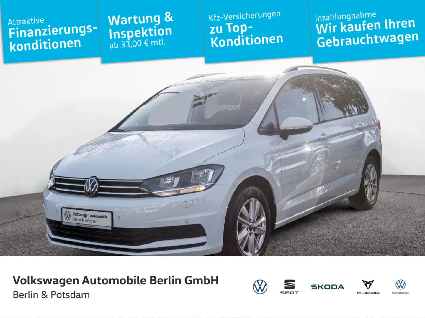 Volkswagen Touran 1.5 TSI DSG Comfort Navi R-Kam AHK SHZ Weiß - 1