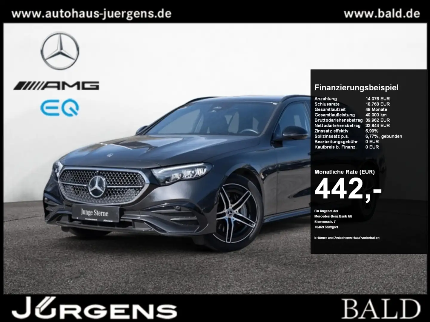Mercedes-Benz E 300 e T AMG-Sport/LED/Cam/AHK/Night/Distr/19' Grey - 1