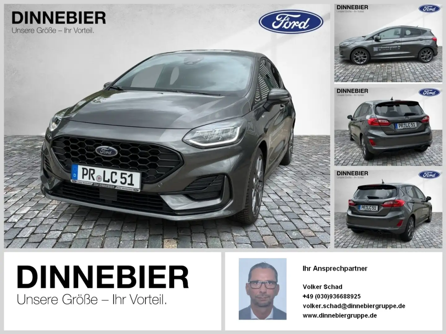 Ford Fiesta ST-Line LED+Kamera+Winterpaket+Klima Grijs - 1