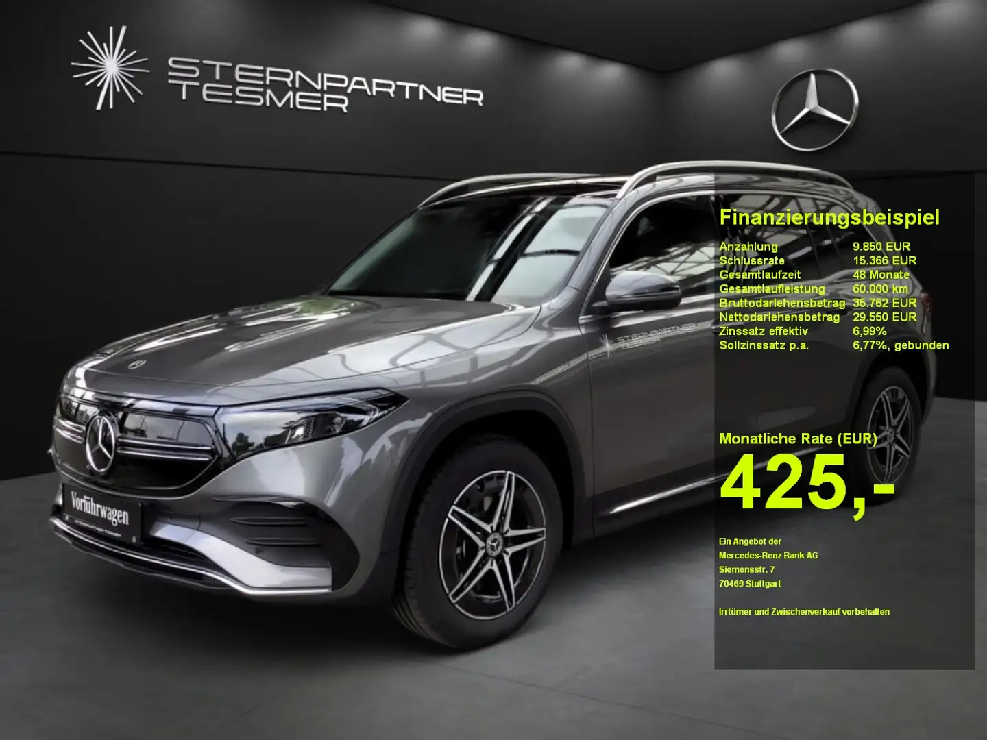 Mercedes-Benz EQB 300 4MATIC +Memory+AMG+MBUX+PANO+KAMERA+360° Grijs - 1