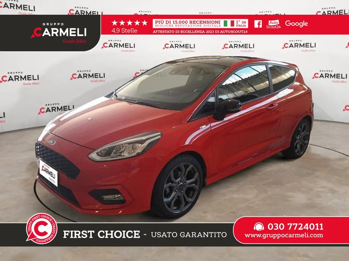 Ford Fiesta 3p 1.5 tdci ST-line 85cv Rouge - 1