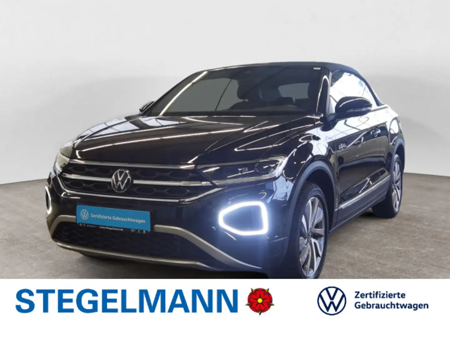Volkswagen T-Roc 1.0 TSI Goal *LED*Navi*+3J. Gara Schwarz - 1