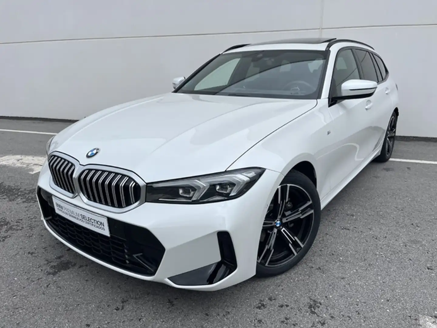 BMW 318 318dA Touring Blanc - 1