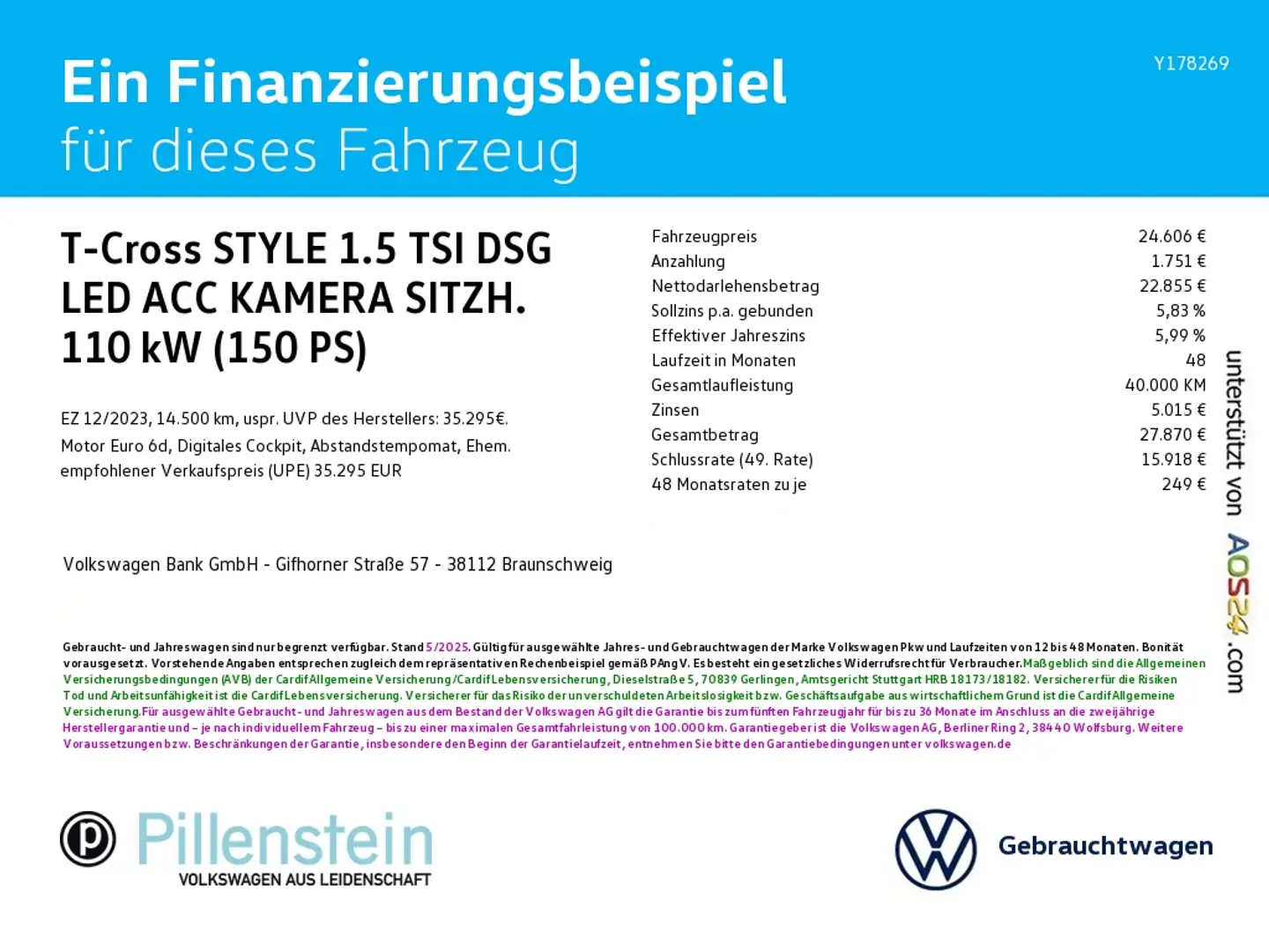 Volkswagen T-Cross STYLE 1.5 TSI DSG LED ACC KAMERA SITZH. Schwarz - 2
