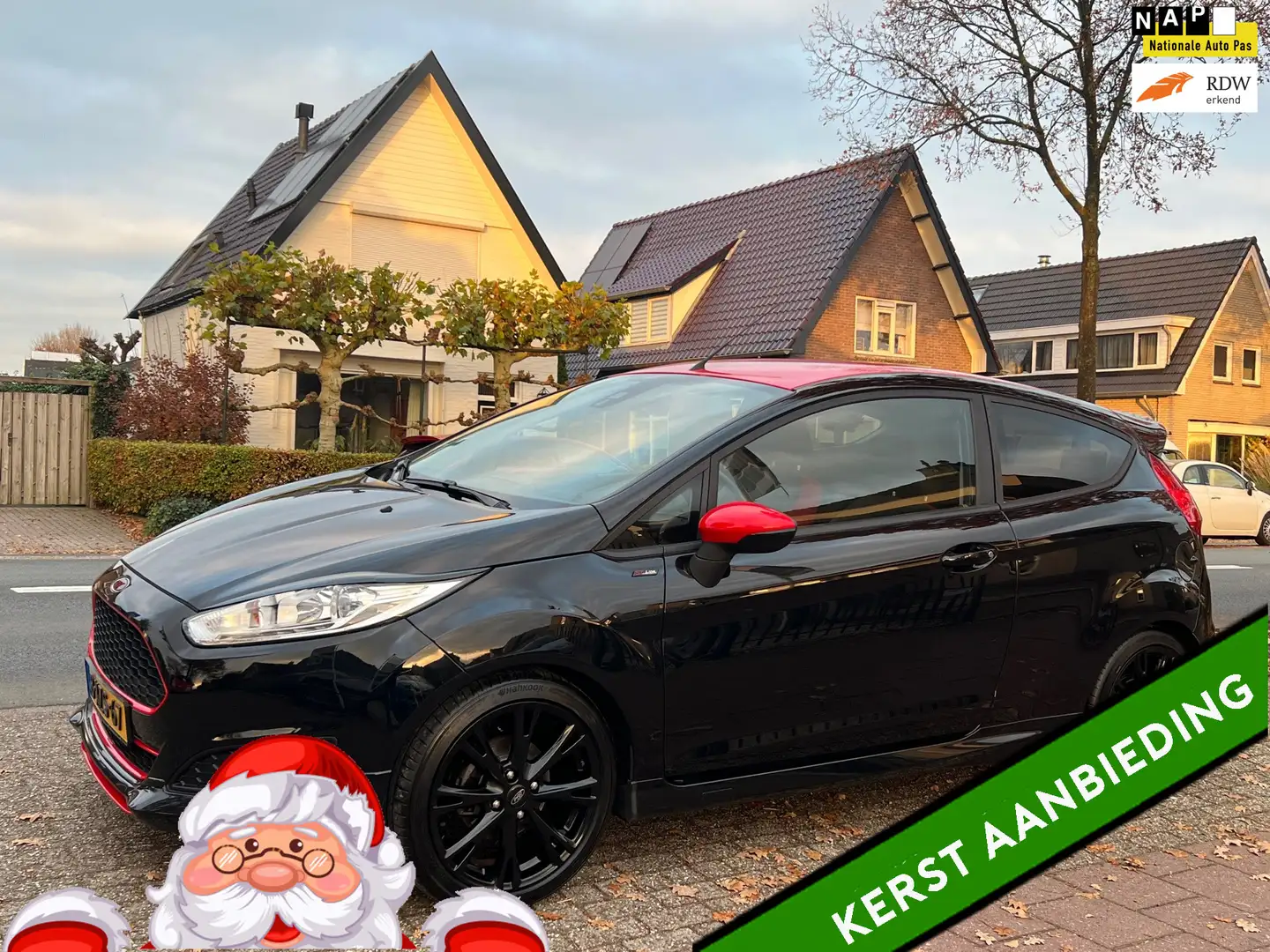 Ford Fiesta Red/Black Edition 99.000 km NAP - APK T/M 01-2027! Zwart - 1
