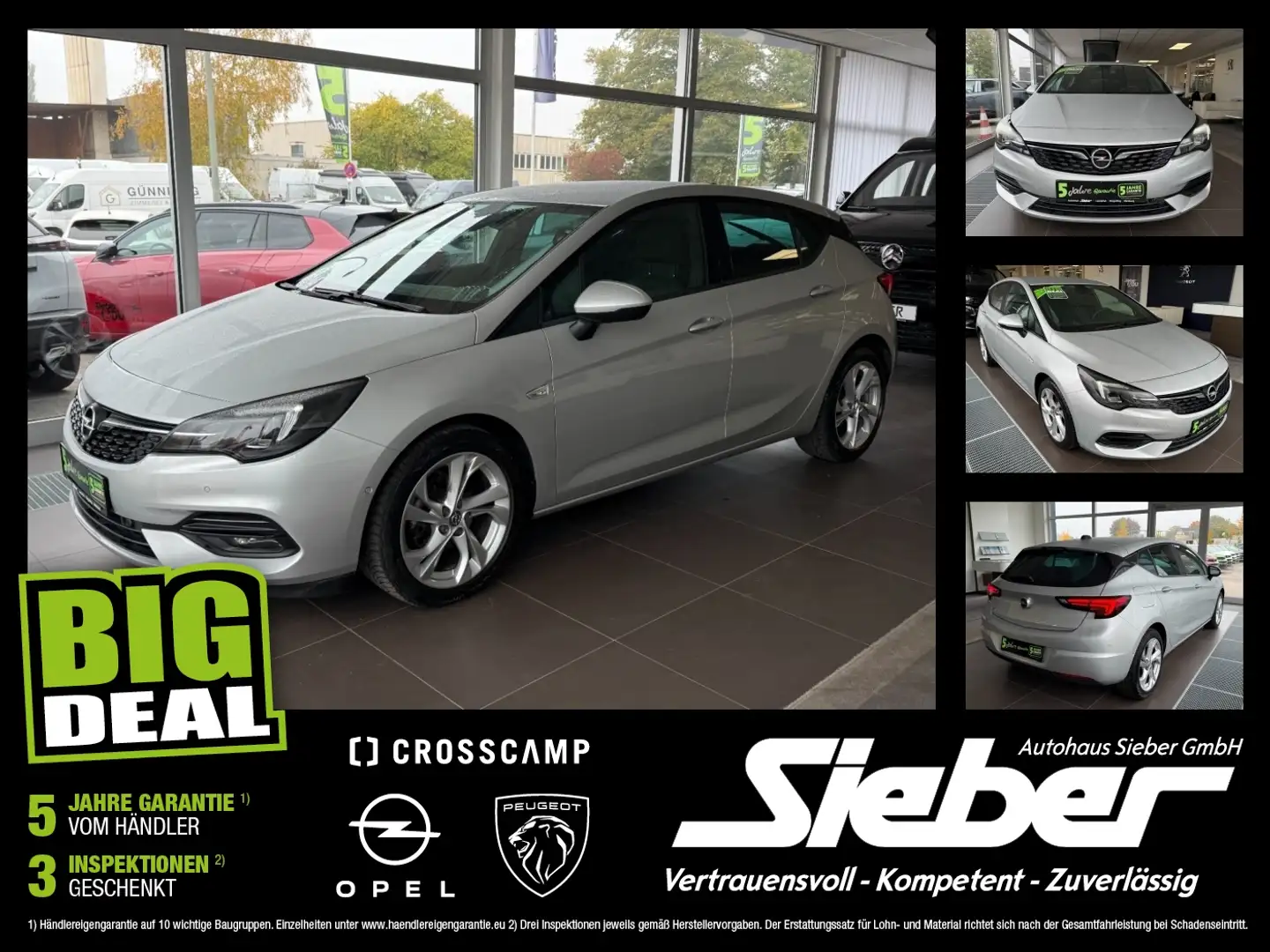 Opel Astra K 1.2 Turbo GS Line Sitzhzg*Kamera*Navi Argent - 1