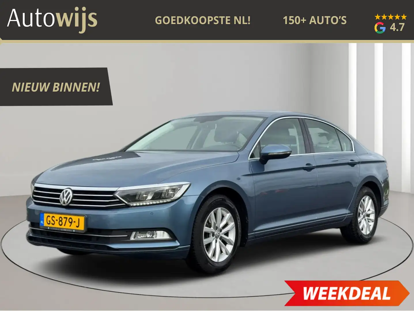 Volkswagen Passat 1.4 TSI Comfortline|LED|PDC|Trekhaak|NAVI|NL AUTO Blu/Azzurro - 1