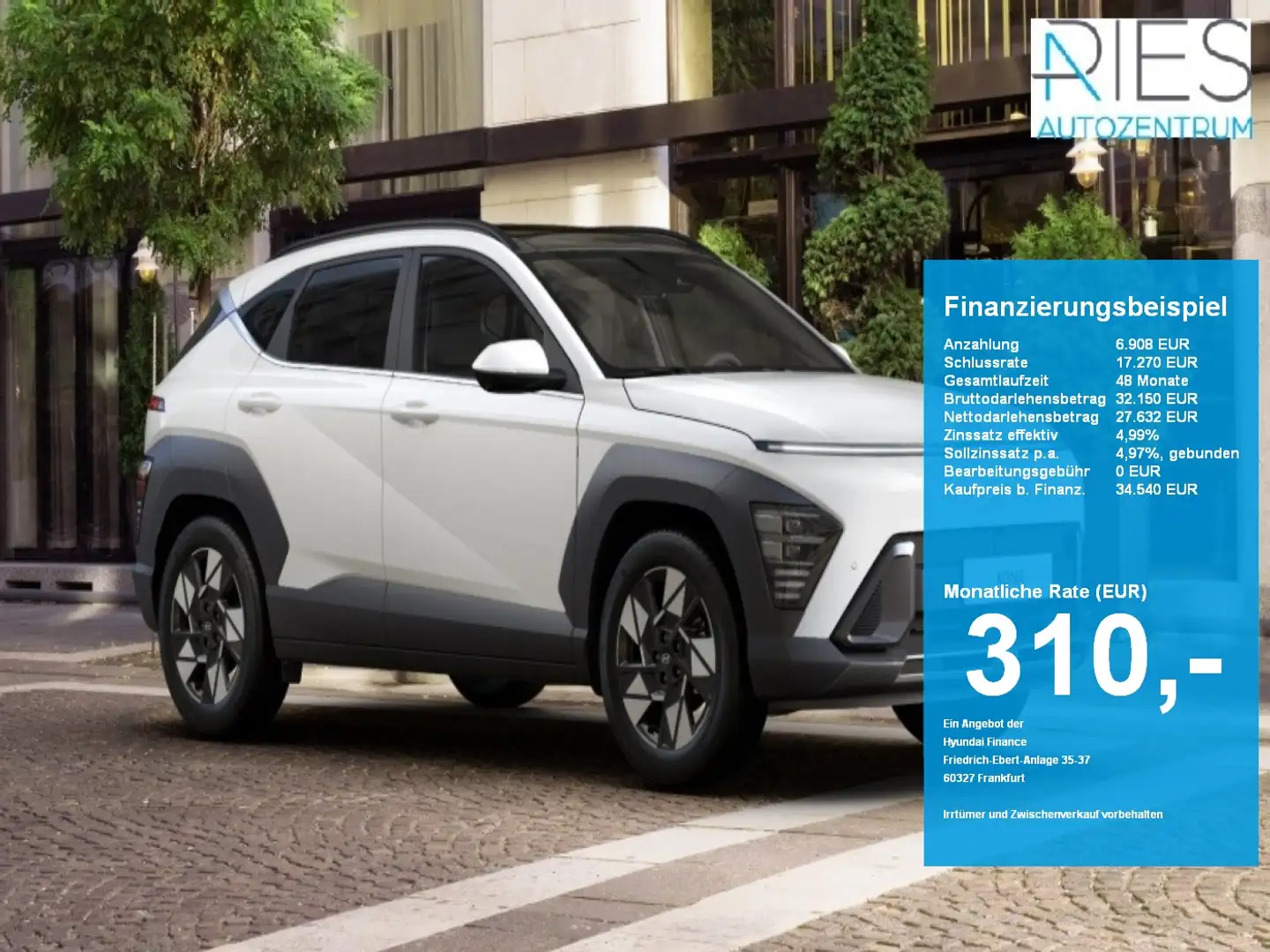 Hyundai KONA 1.6 T-GDI Prime 360*KlimaA*LED*Navi*SD*SHZ Weiß - 1