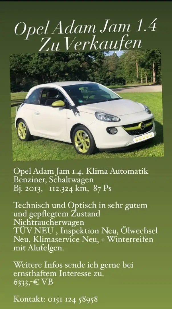 Opel Adam Adam 1.4 Jam Weiß - 1