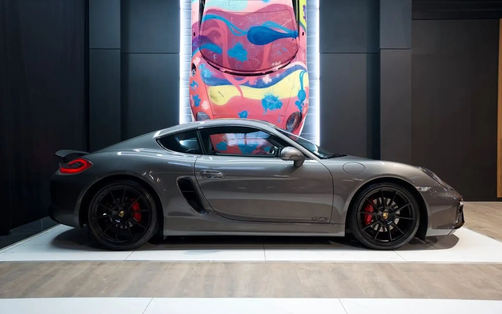 Porsche Cayman (981) GTS 3.4 340cv | Malus Payé Pack chrono Échappement sport Jantes 20 Bose À partir de 780-mois Gris - 2