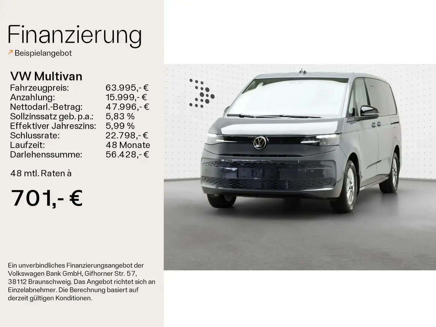Volkswagen T7 Multivan 2.0 TDI LÜ NAVI*PDC*SIDE*ACC*AHK*RFK* Gris - 2