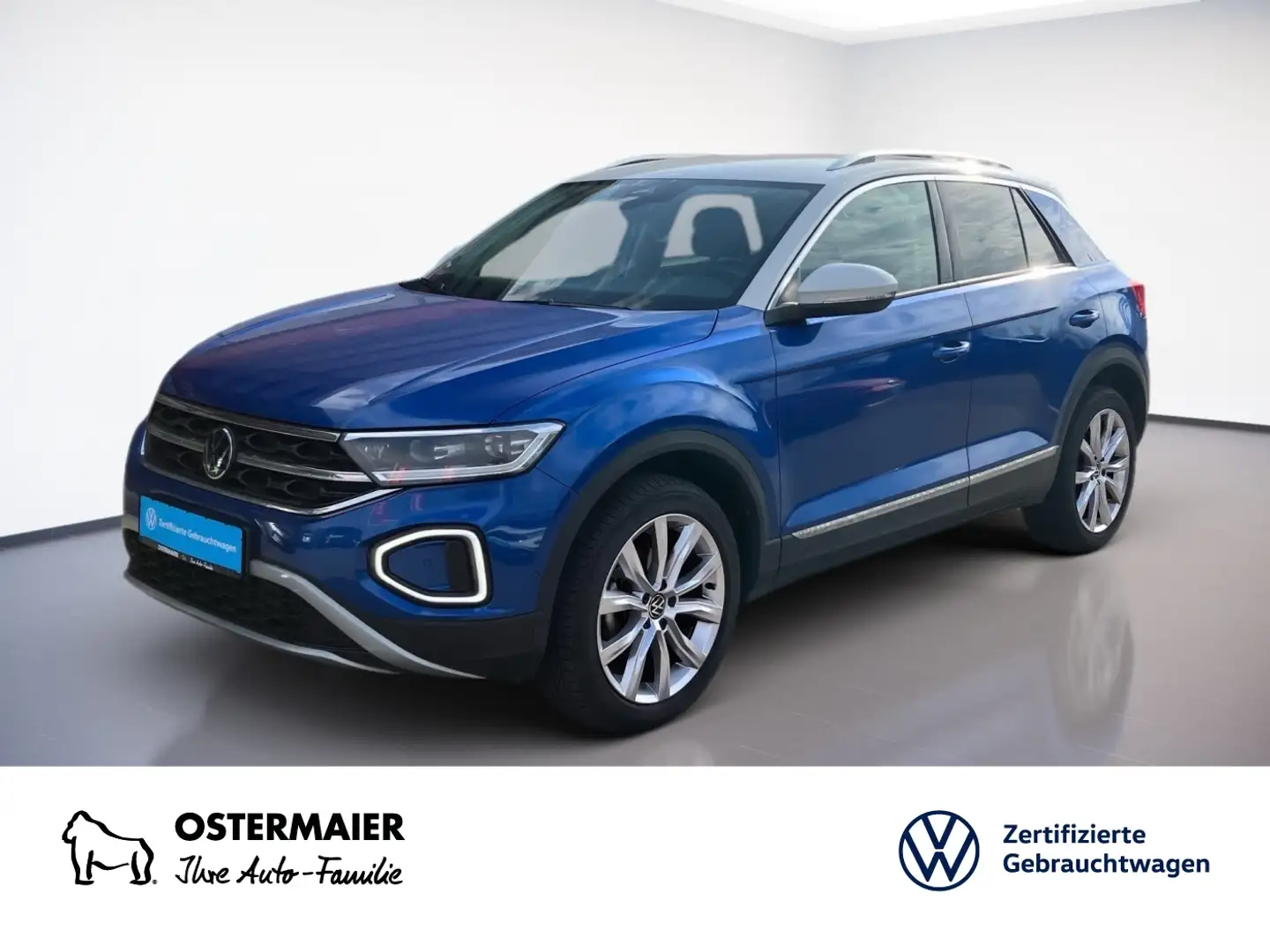 Volkswagen T-Roc STYLE 1.5TSI 150PS DSG ACC.5J-G.AHK.KAMERA.NAVI+VC Blau - 1