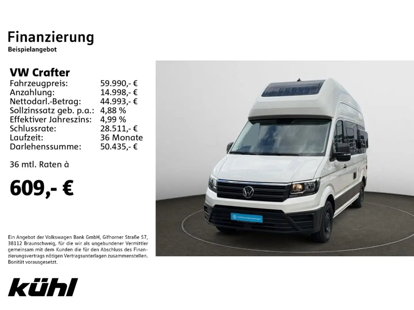 Volkswagen Crafter Grand California 600 2.0 TDI DSG Navi,So Weiß - 2